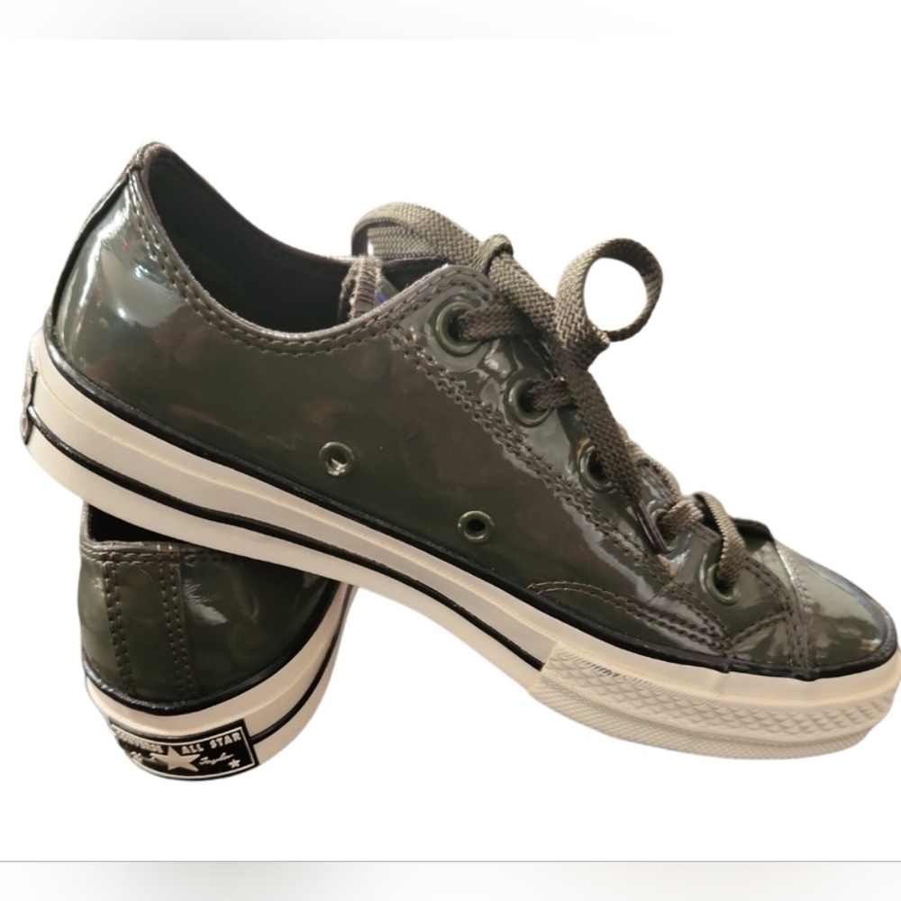 Converse Chuck 70 Green Patent Leather Ox Sneakers Women’s 6 Men 4 Unisex
